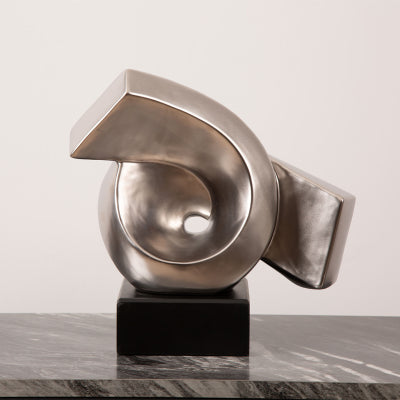 Matte Silver Face Sculpture Small